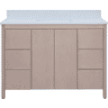 Hanleigh 48 in. Vanity with Slab Doors in Washed Maple